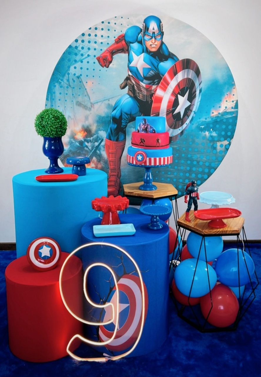 Kit Diamante Capitão América - Modelo 2 - TudFestas