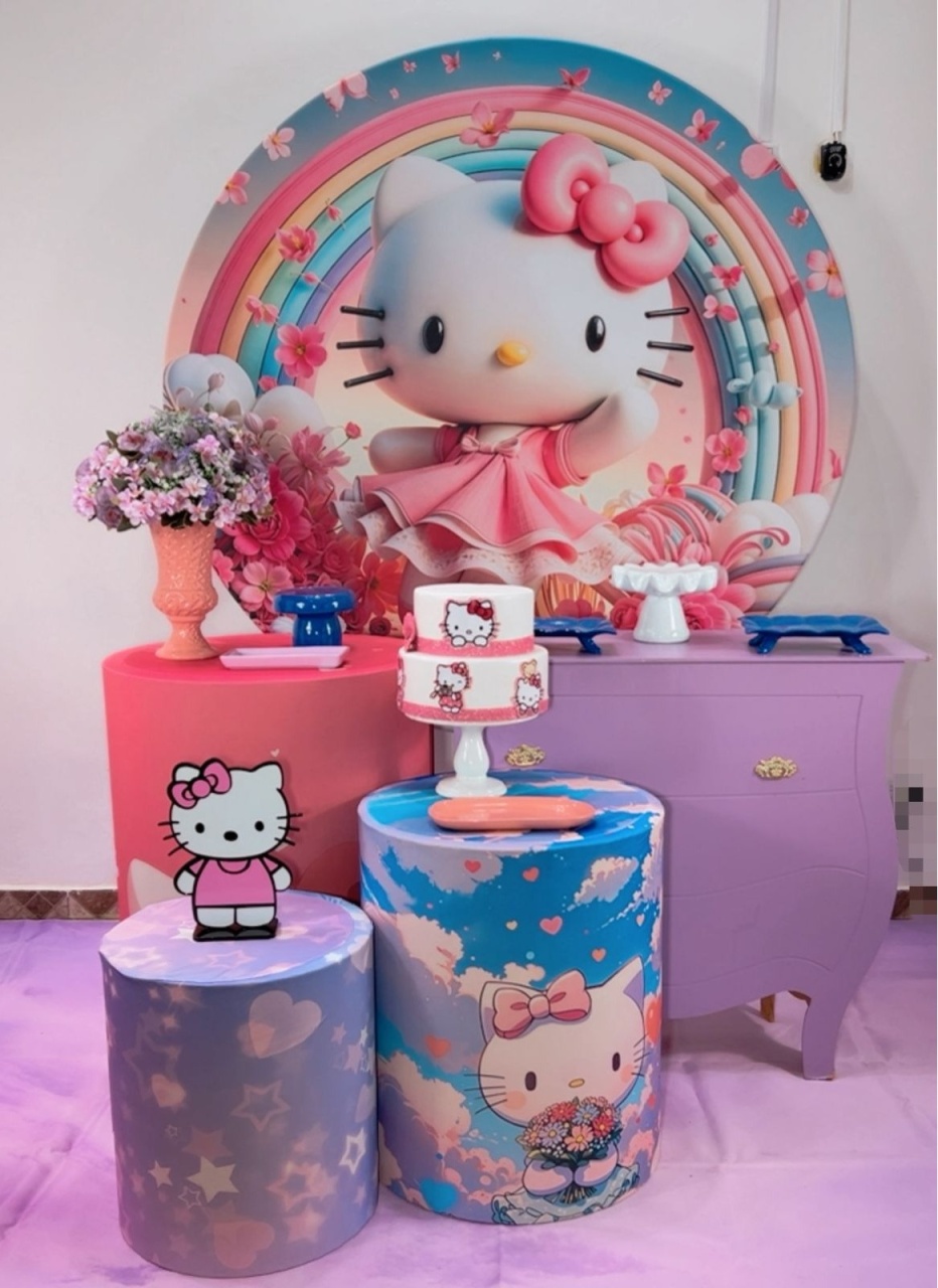 Kit Prata Hello Kitty Rosa - TudFestas