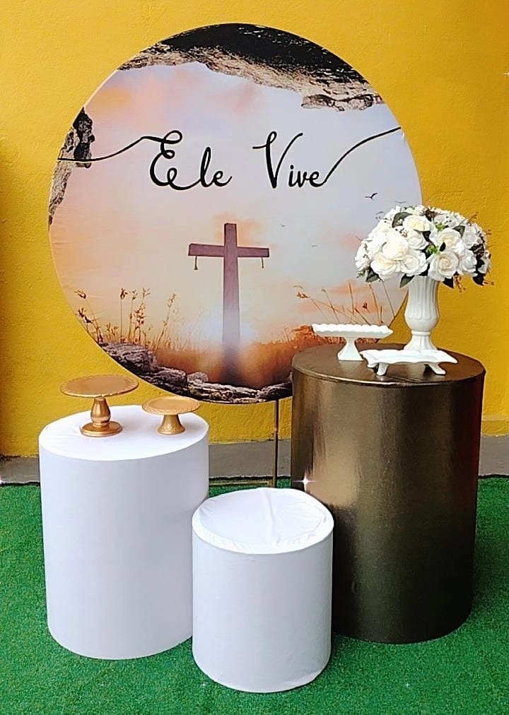 Kit Bronze Bíblico Ele Vive - TudFestas