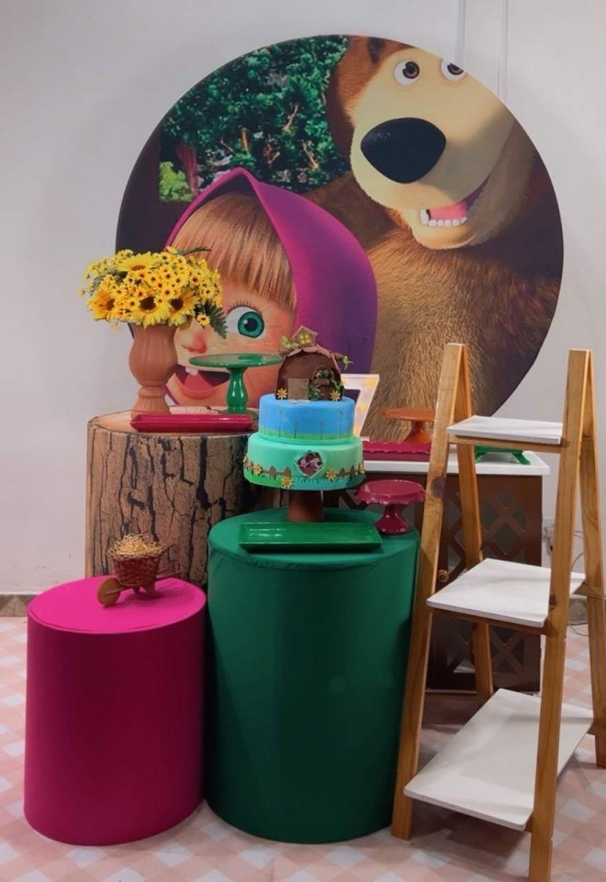 Kit Ouro Masha E Urso - TudFestas
