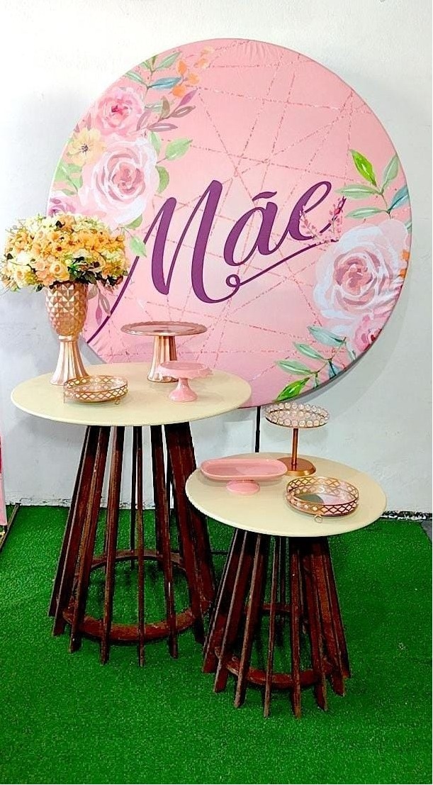 Composição Mãe Fundo Rose - Modelo 2 - TudFestas