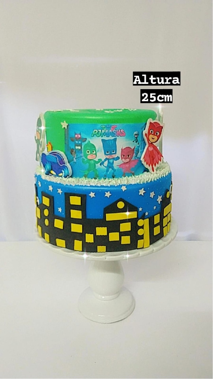 Bolo Fake Pj Maskes - TudFestas