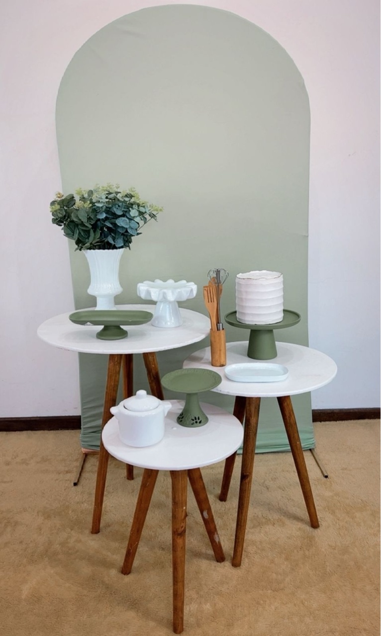Composição Verde Menta Cha de Cozinha - Chá de Cozinha - Modelo 3 - TudFestas