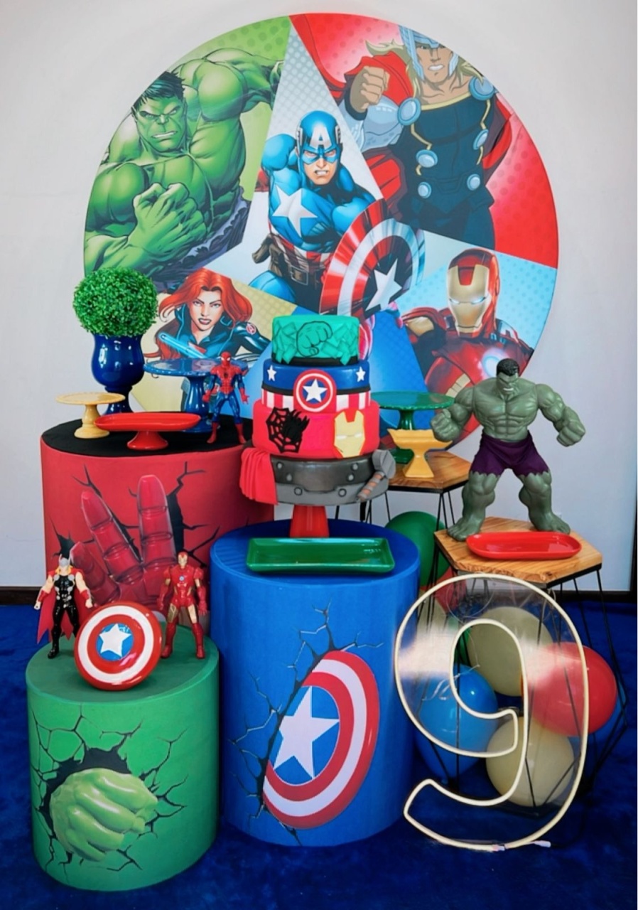 Kit Diamante Vingadores Desenho - Modelo 2 - TudFestas