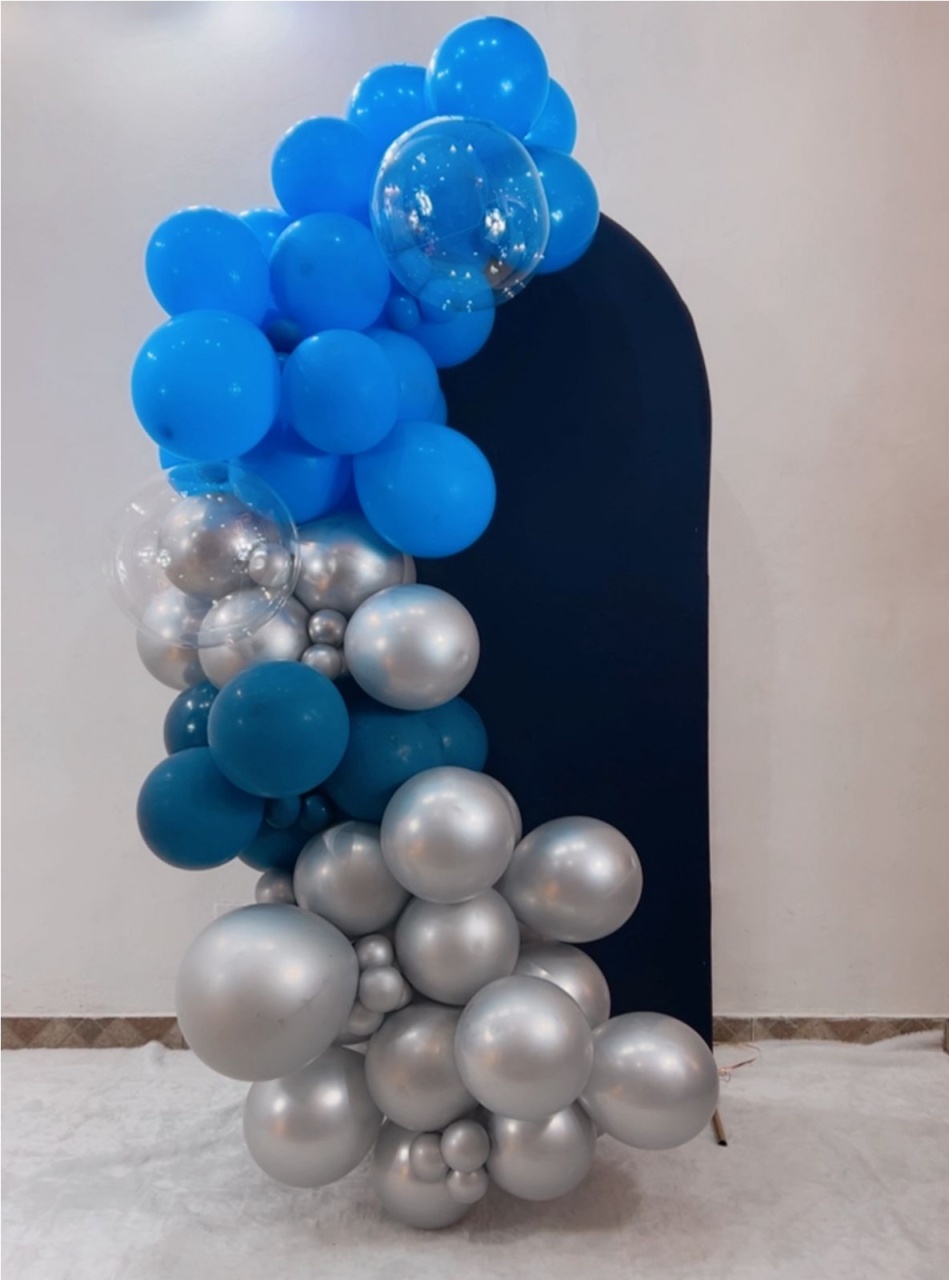 Arco de Balões - Venda Tons de Azul - TudFestas