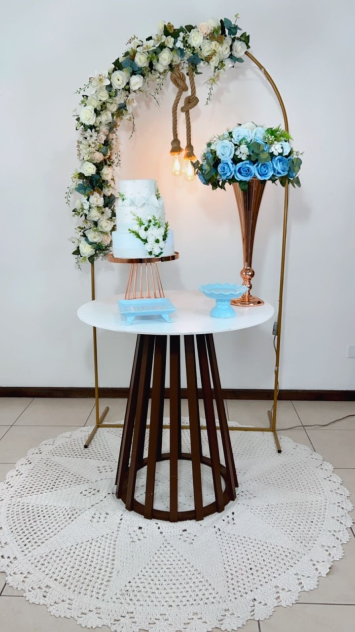 Composição Azul Com Rose - Modelo 7 - TudFestas