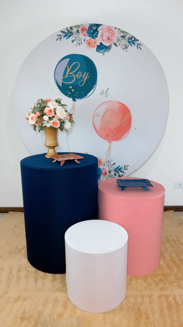 Kit Promocional Chá Revelação - Azul E Rose. - TudFestas