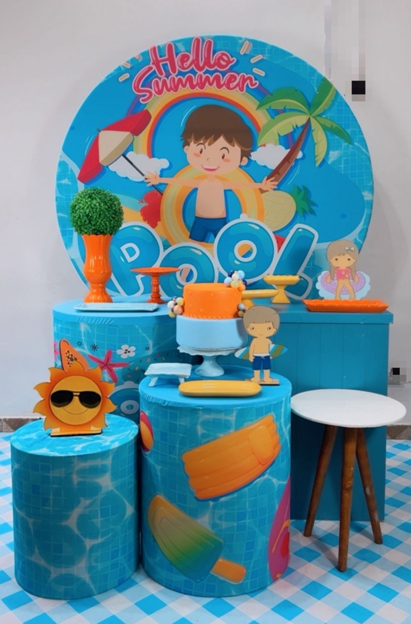 Kit Ouro Pool Party - Modelo 2 - TudFestas