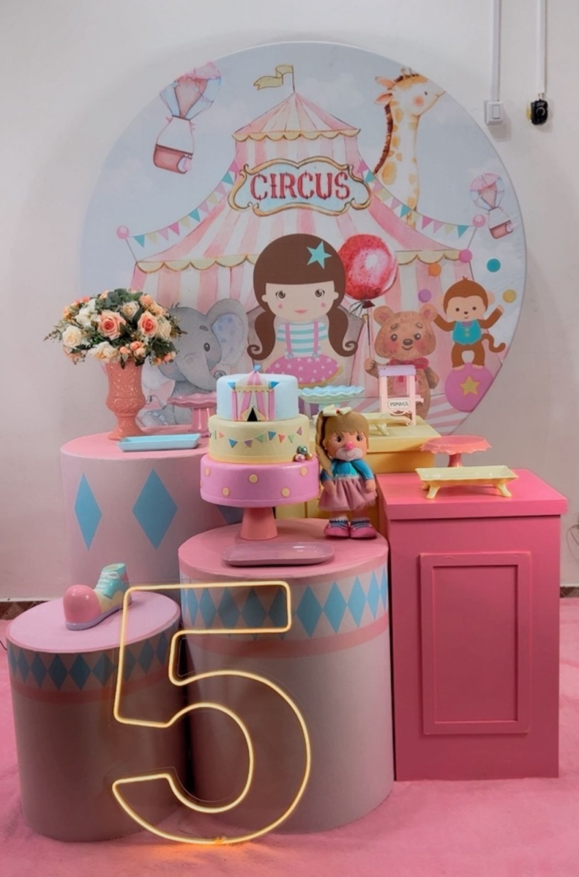 Kit Diamante Circo Rosa - Modelo 2 - TudFestas