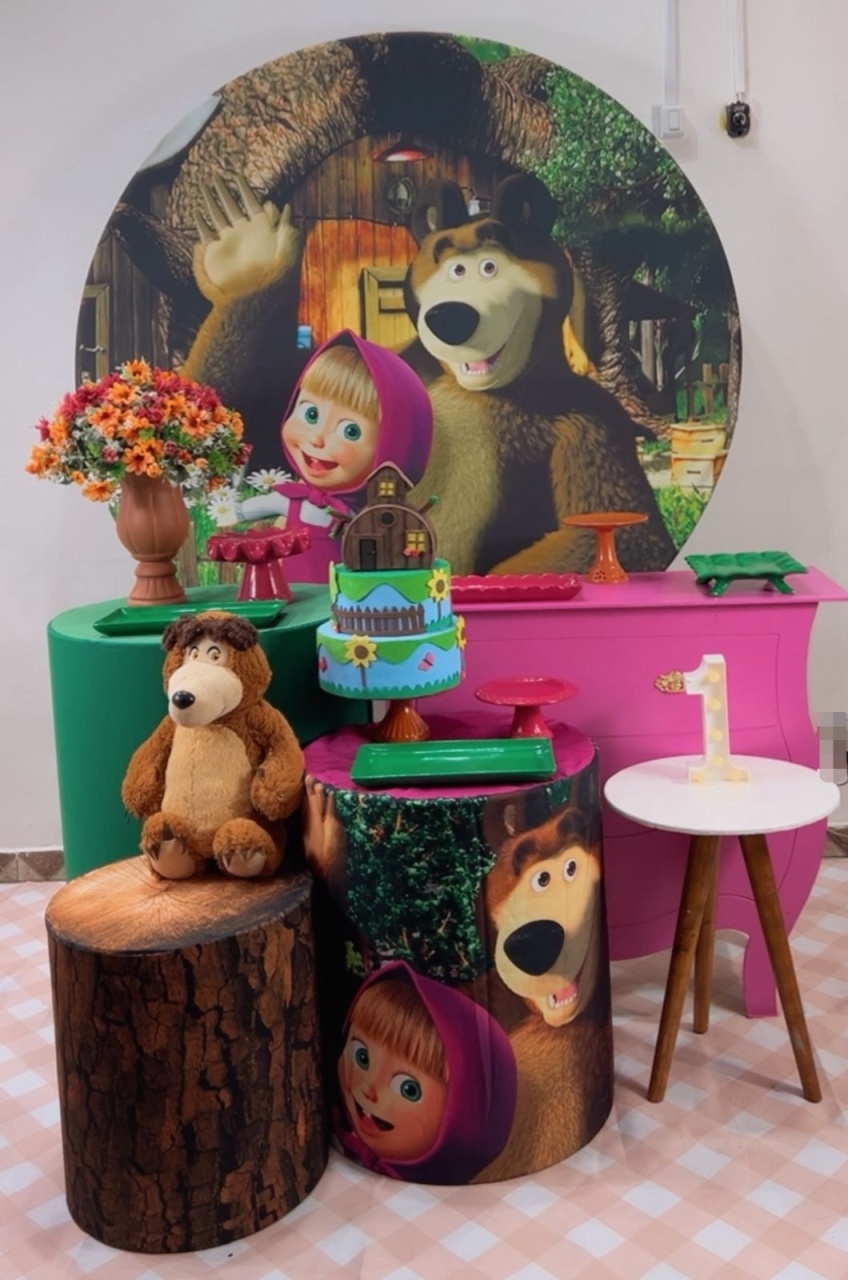 Kit Ouro Masha E O Urso - TudFestas