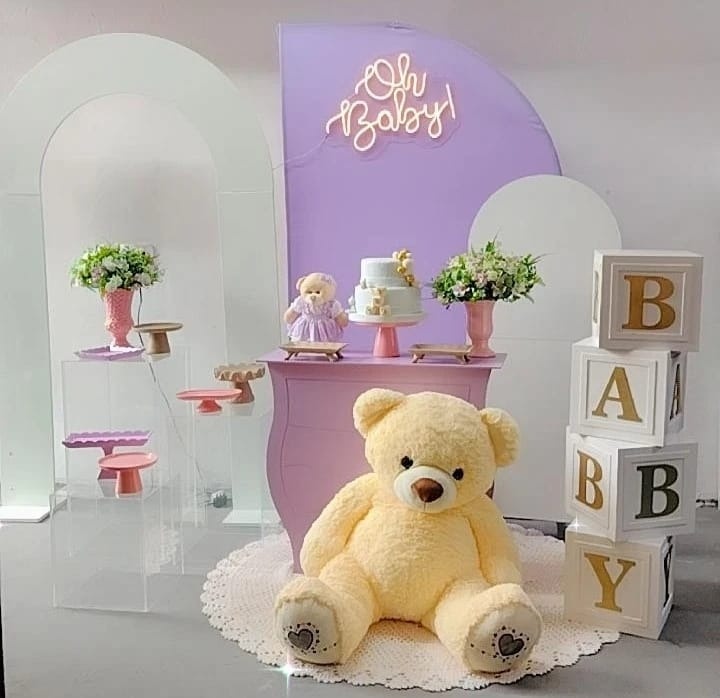 Composição Chá de Bebe - Rosa - TudFestas