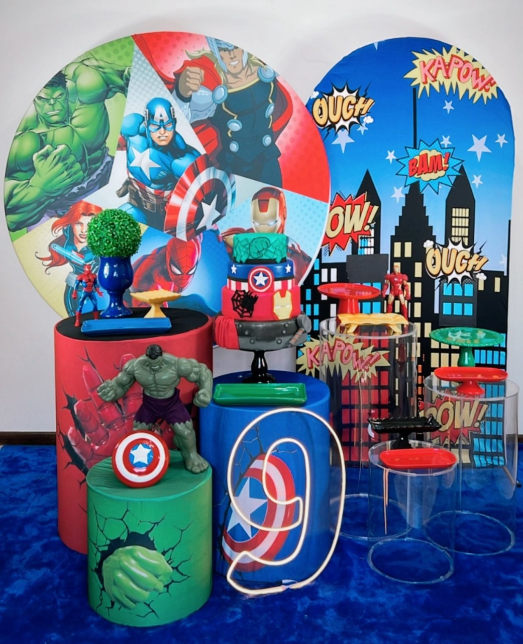 Vingadores Desenho Composição - Modelo 2 - TudFestas