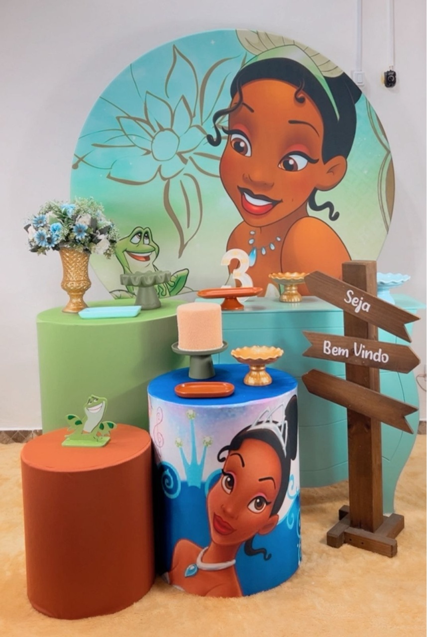 Kit Ouro Princesa Tiana  - TudFestas