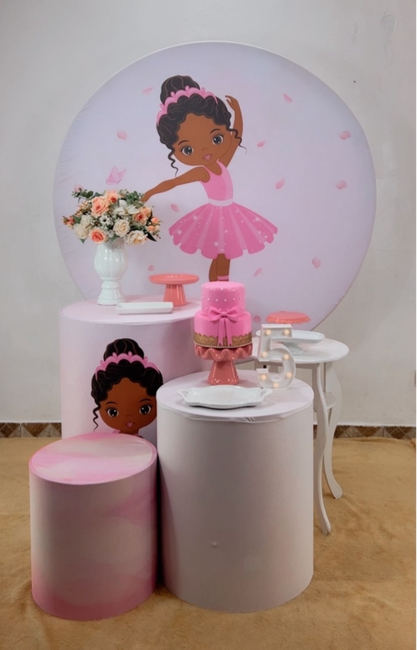 Kit Prata Bailarina Negra - Modelo 2 - TudFestas