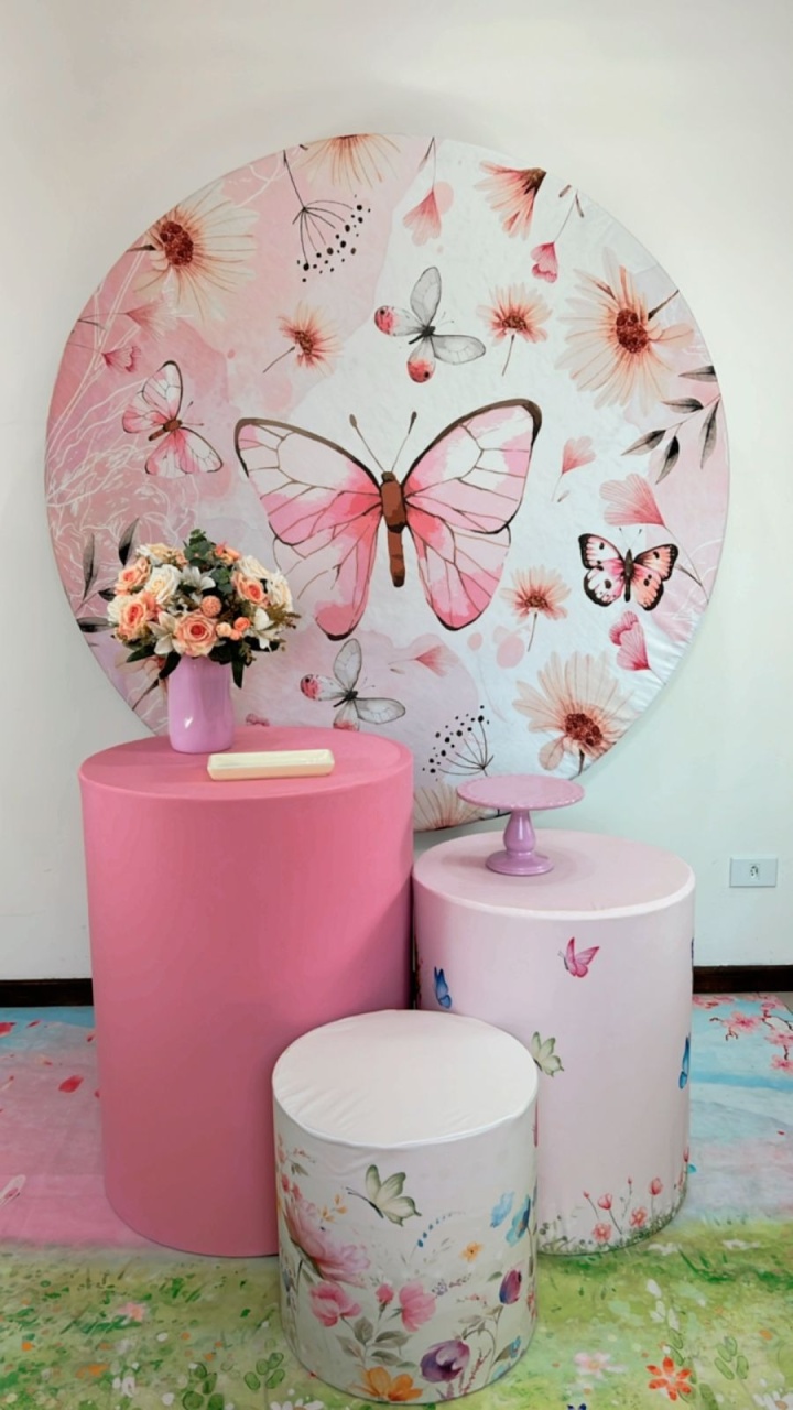 Kit Promocional Borboleta Rosa - TudFestas