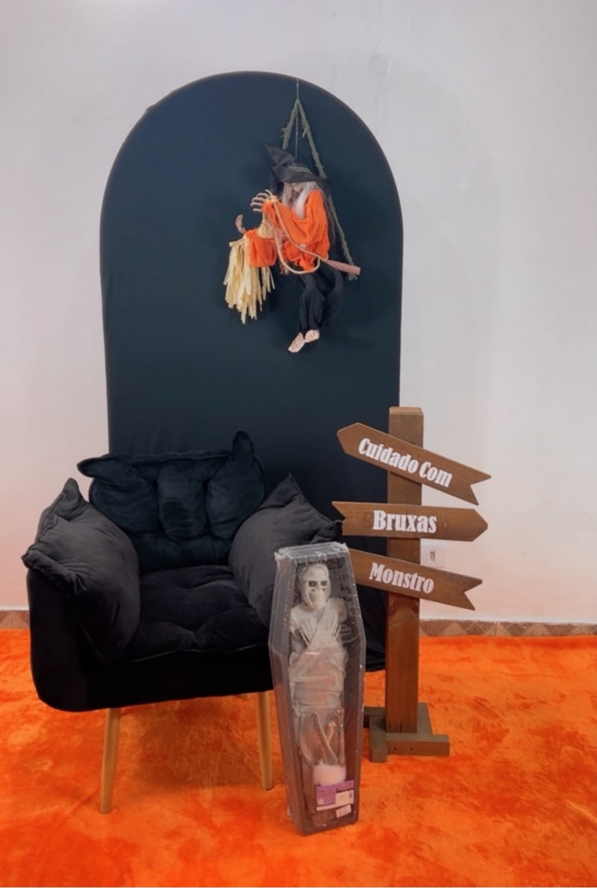 Cenário Halloween Abóbora - Modelo 4 - TudFestas
