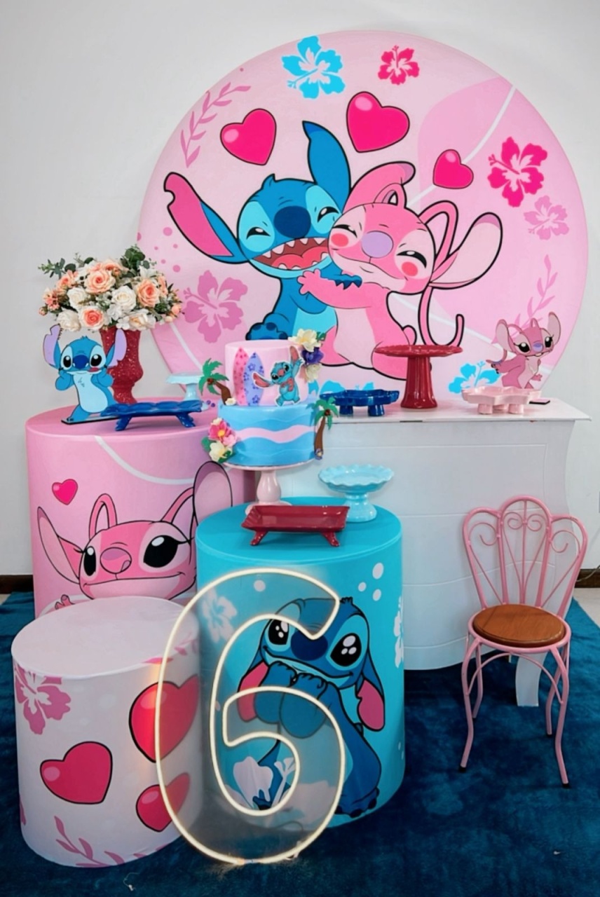 Kit Diamante Lilo Stich E Angel - Modelo 2 - TudFestas