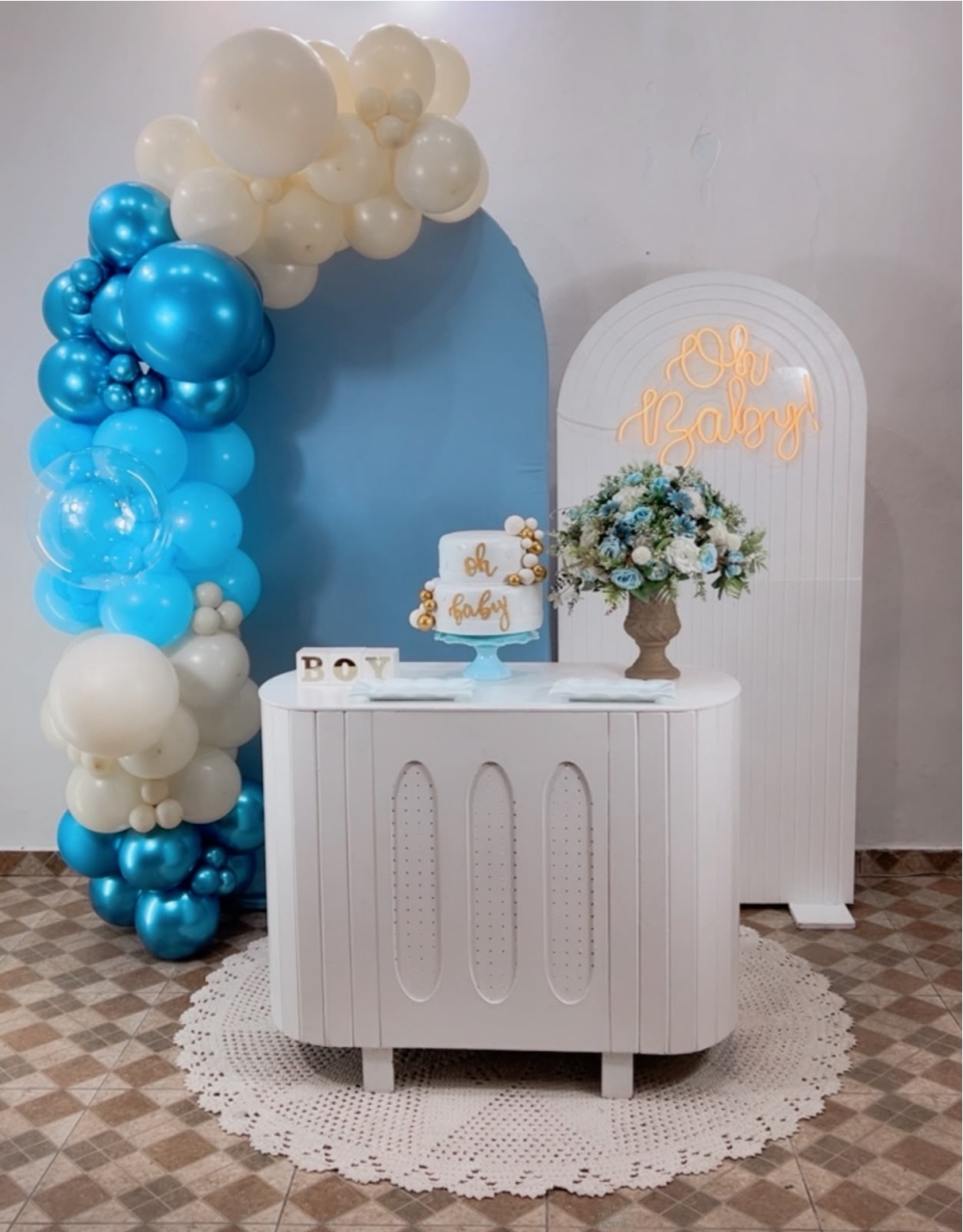 Composição Azul Celeste - Modelo 3 - TudFestas