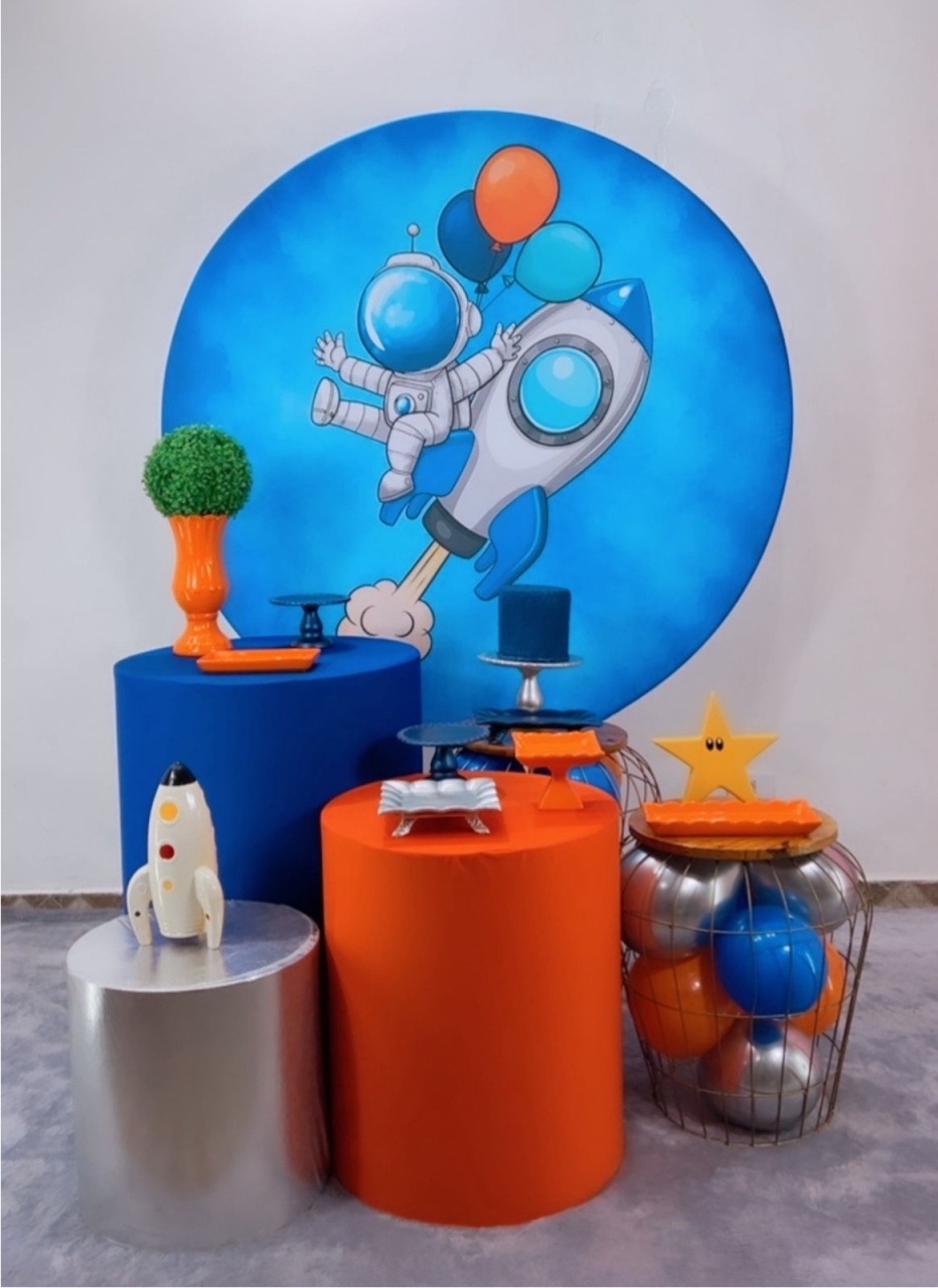 Kit Ouro Astronauta Azul - Modelo 2 - TudFestas