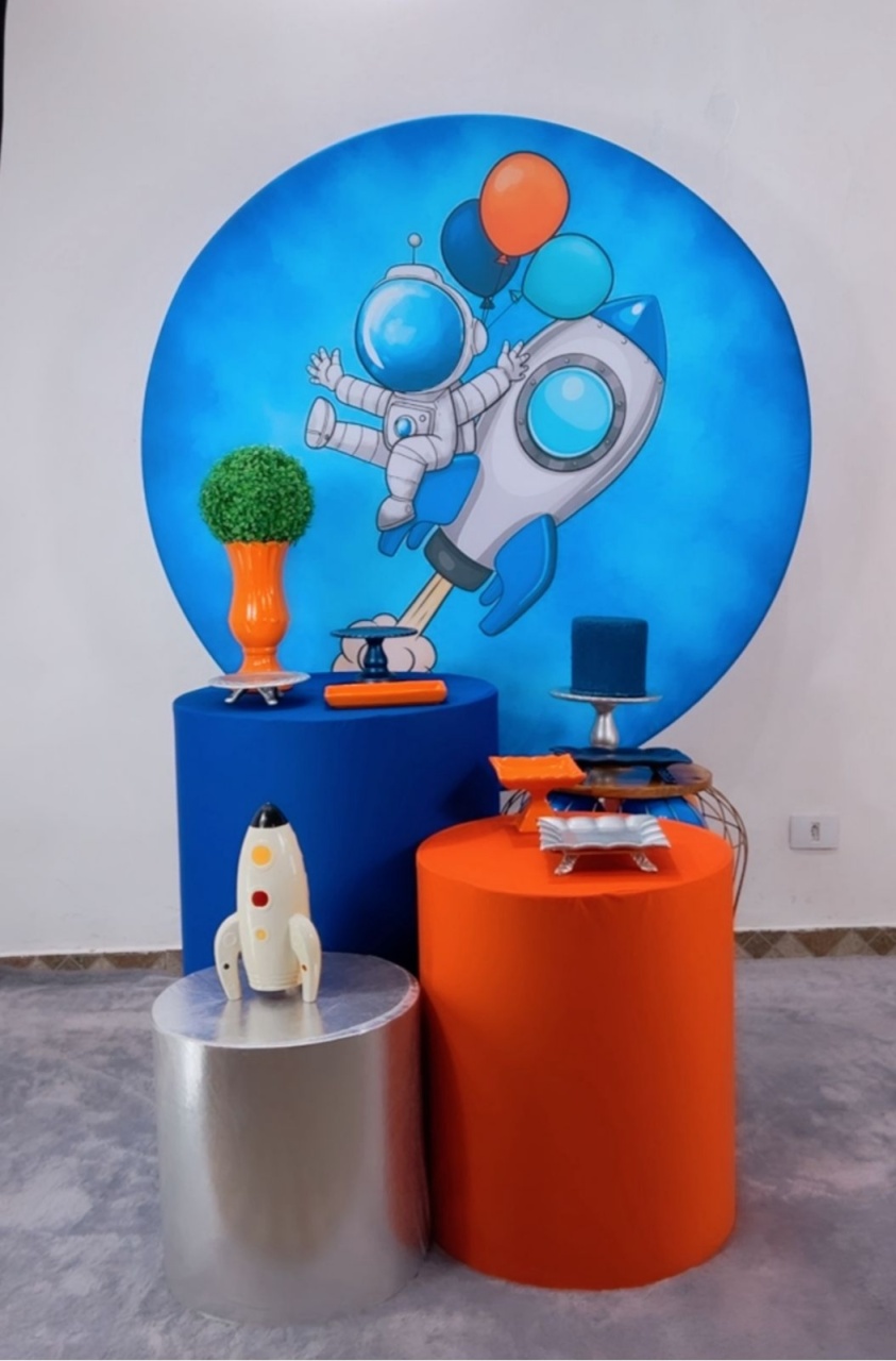 Kit Prata Astronauta Azul - Modelo 2 - TudFestas