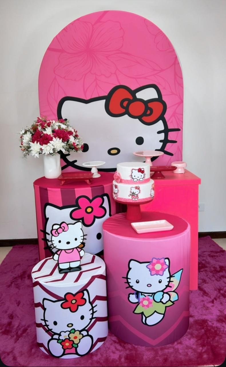 Kit Prata Hello Kitty - Modelo 2 - TudFestas