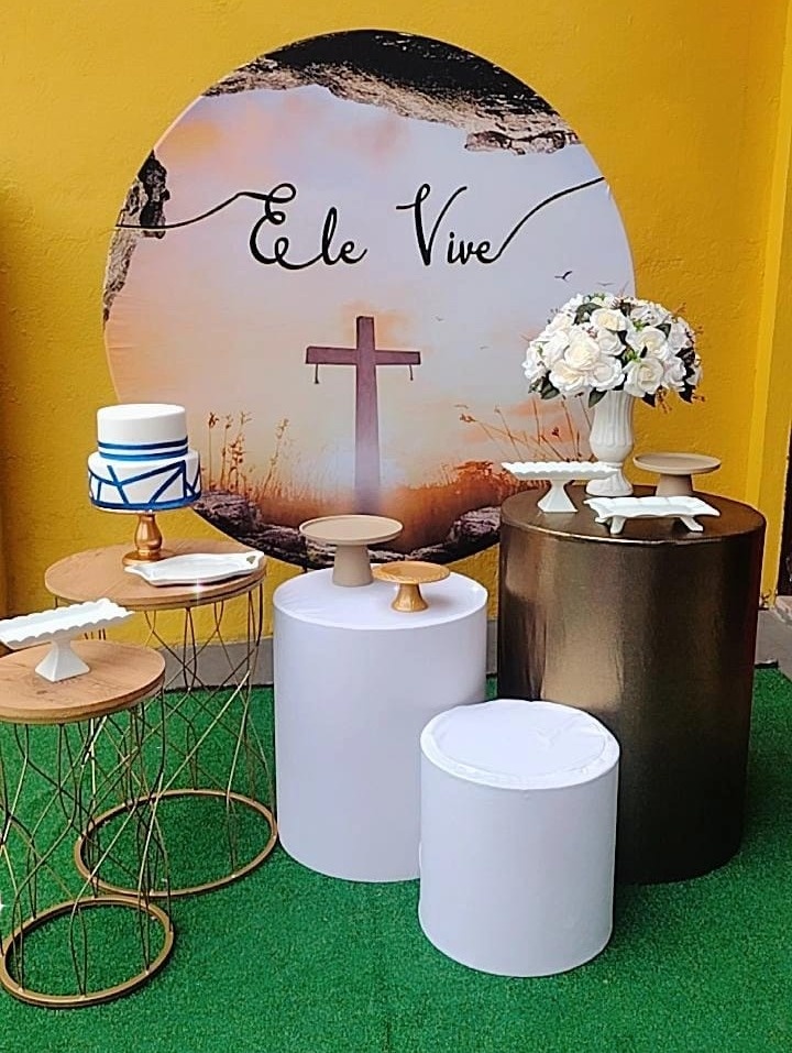 Kit Ouro Bíblico Ele Vive - TudFestas