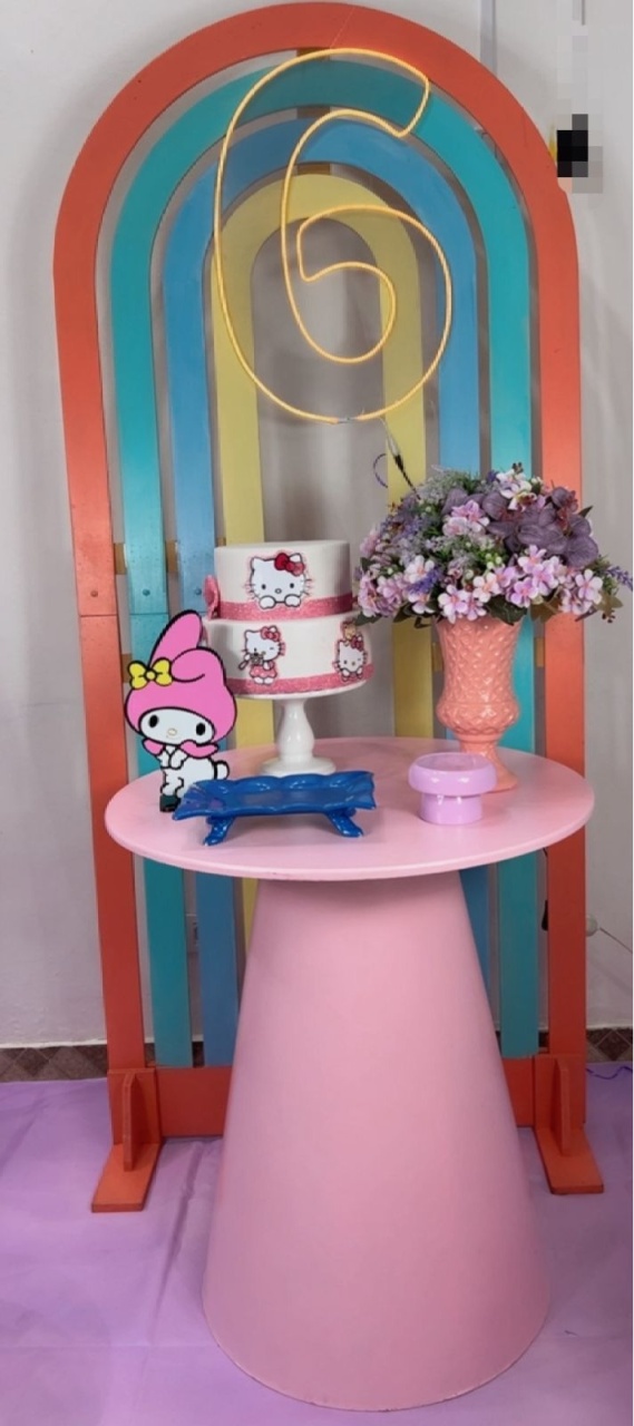 Hello Kitty Rosa Composição - Modelo 4 - TudFestas