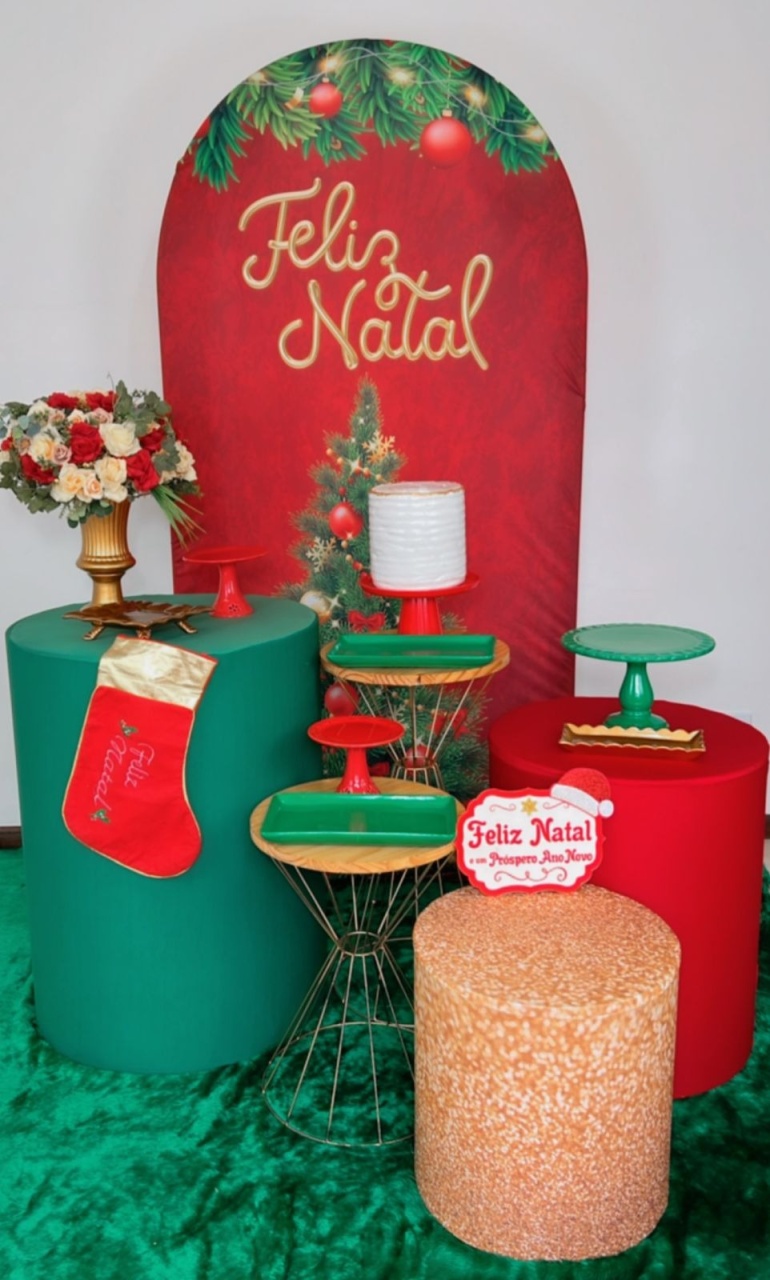 Kit Ouro Feliz Natal Painel Romano - TudFestas