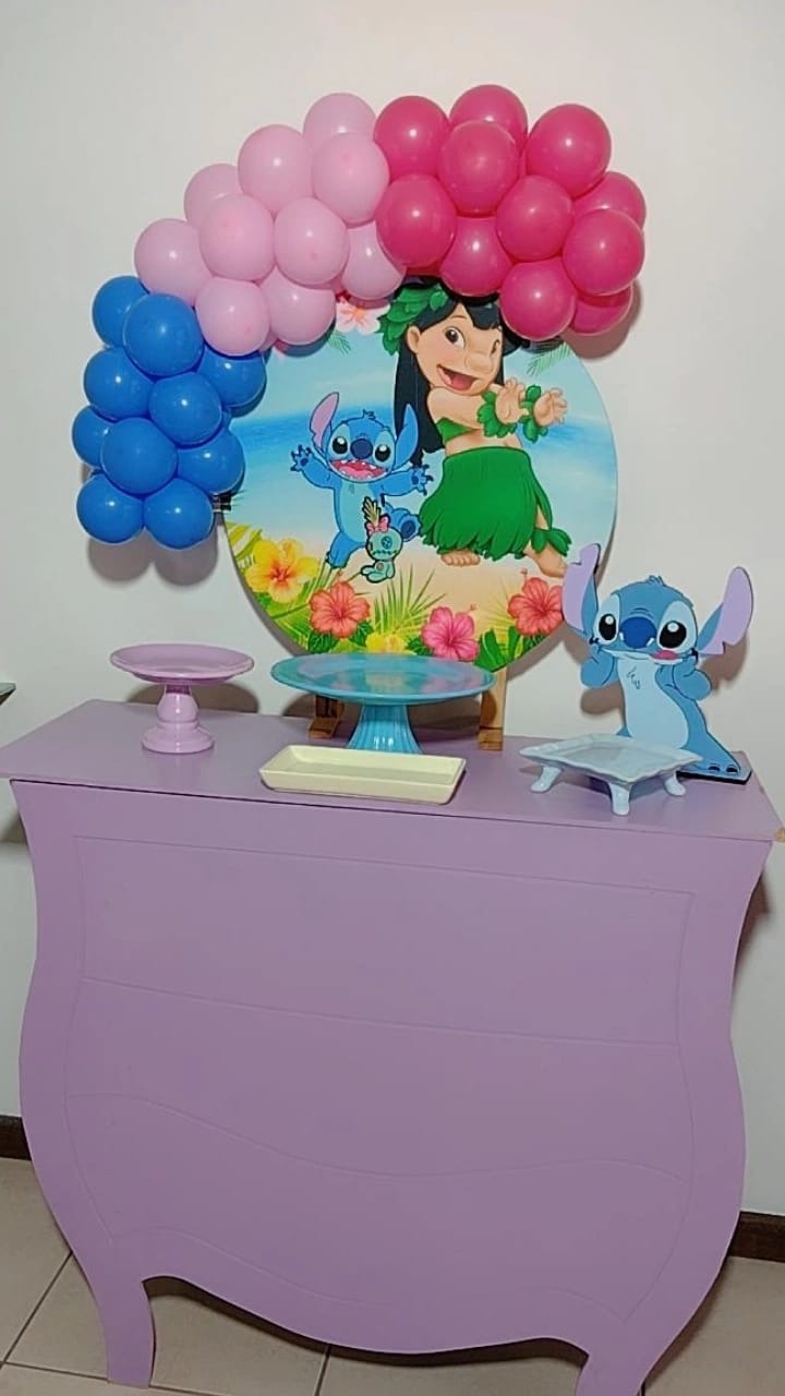 Kit Rubi Lilo Stitch -Com Mesinha - TudFestas