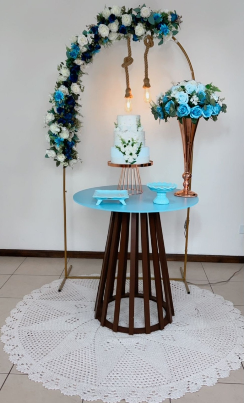 Composição Azul Com Rose - Modelo 6 - TudFestas