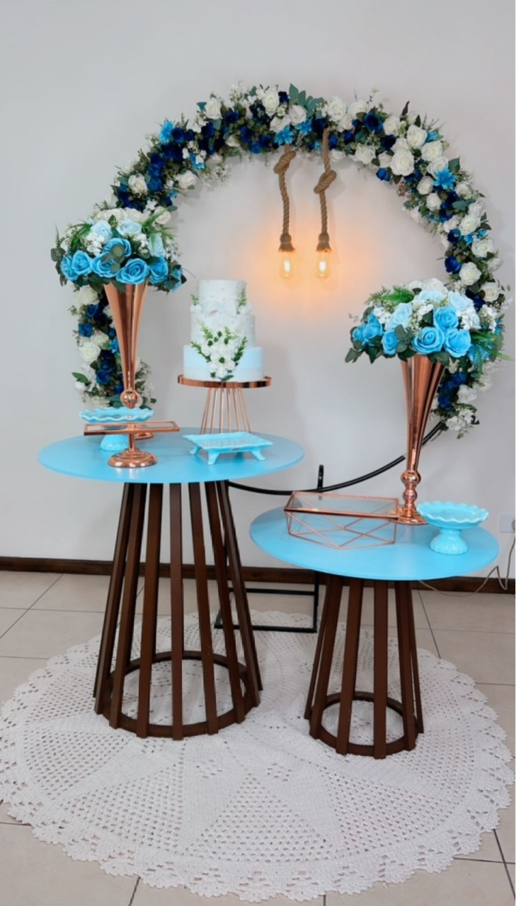 Composição Azul Com Rose - Modelo 5 - TudFestas