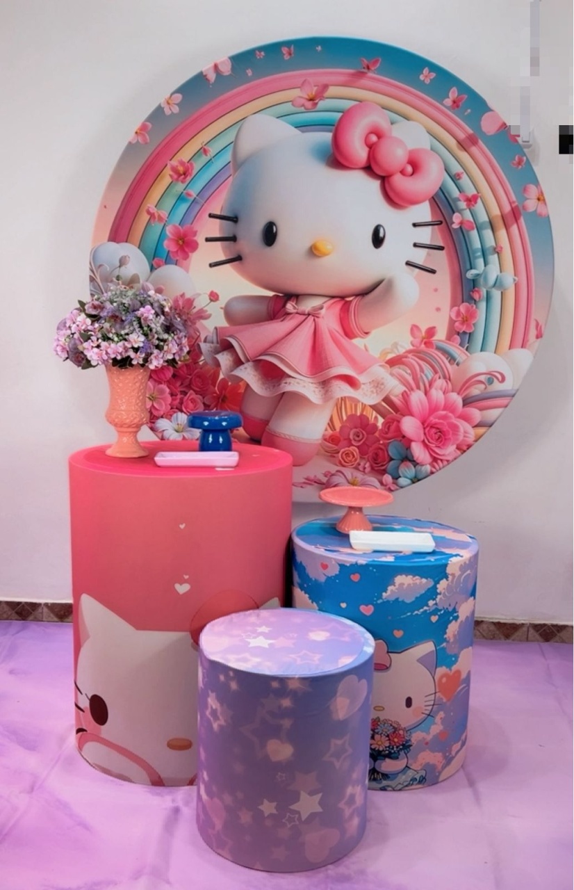 Kit Bronze Hello Kitty Rosa - TudFestas
