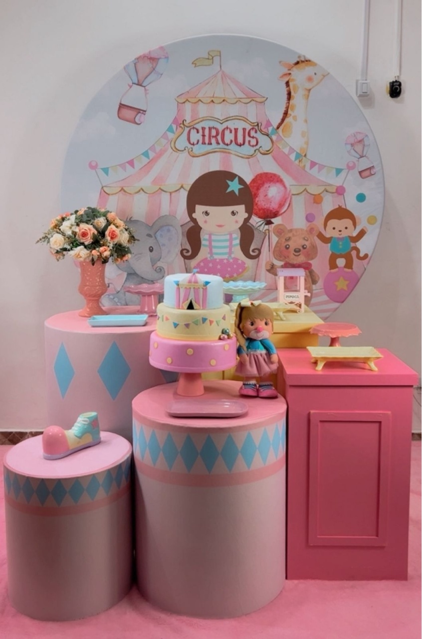 Kit Ouro Circo Rosa - Modelo 2 - TudFestas