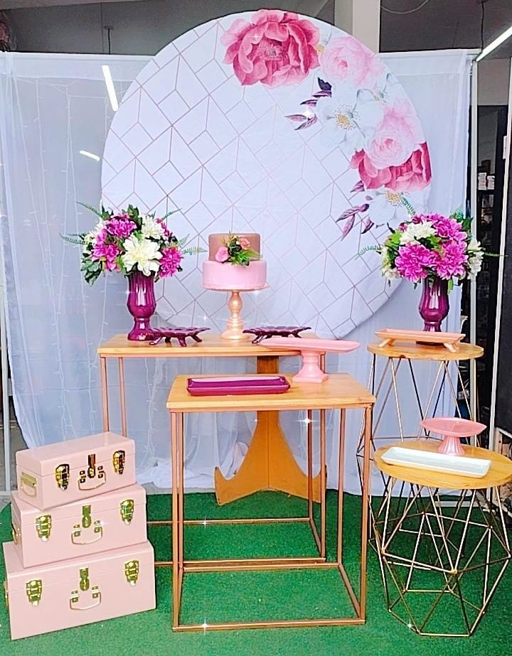 Composição Floral Rosa - TudFestas