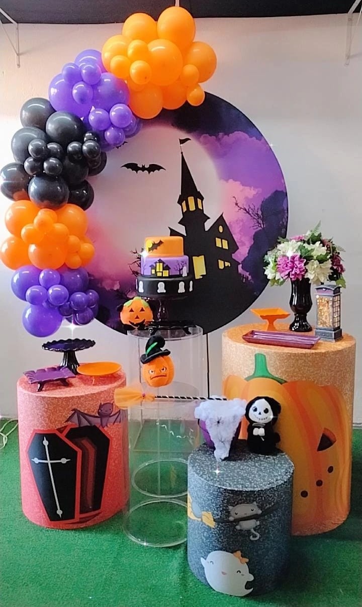 Composição Halloween Cubos Acrílicos - Modelo 4 - TudFestas