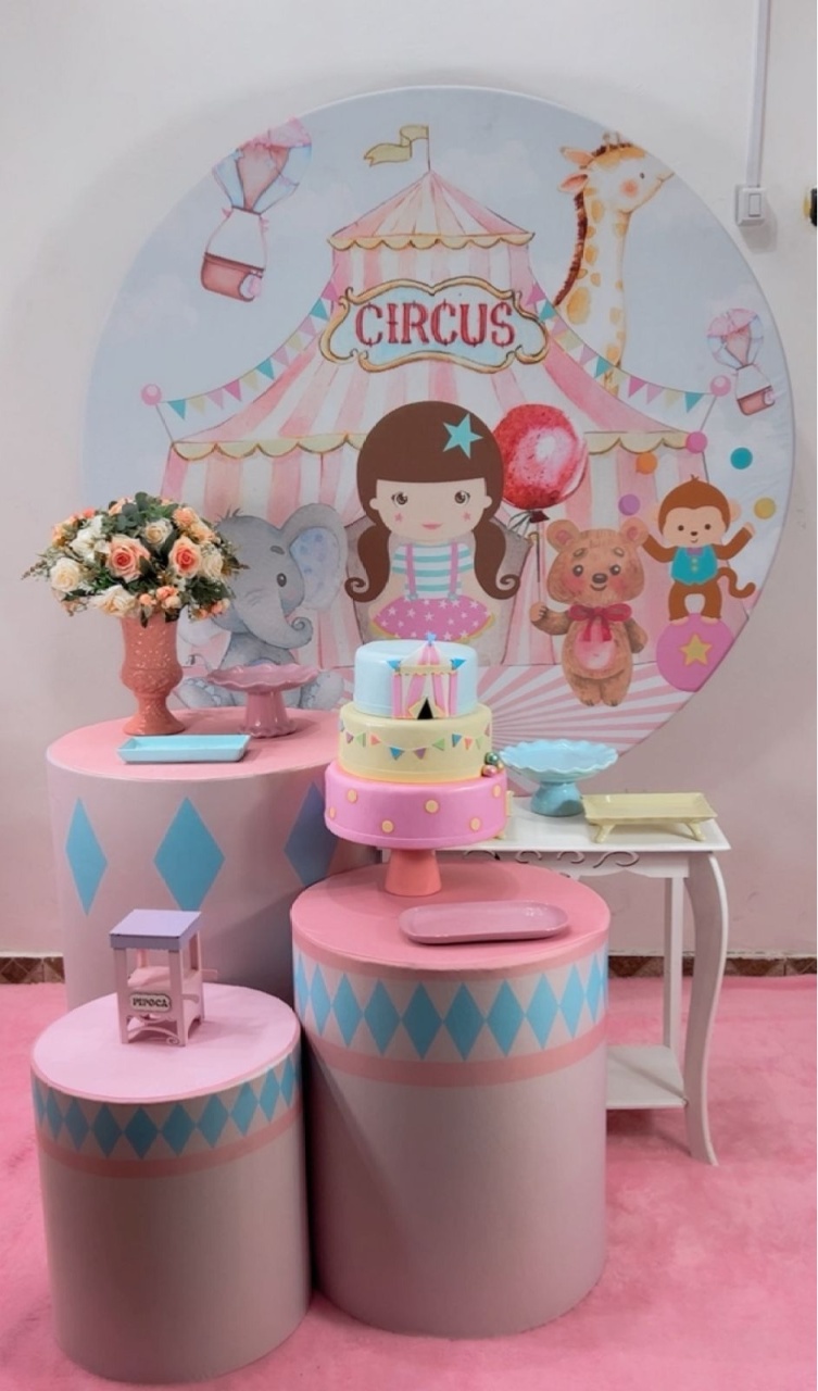 Kit Prata Circo Rosa - TudFestas