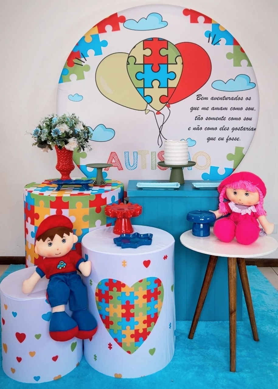 Kit Diamante Autismo - Modelo 2 - TudFestas