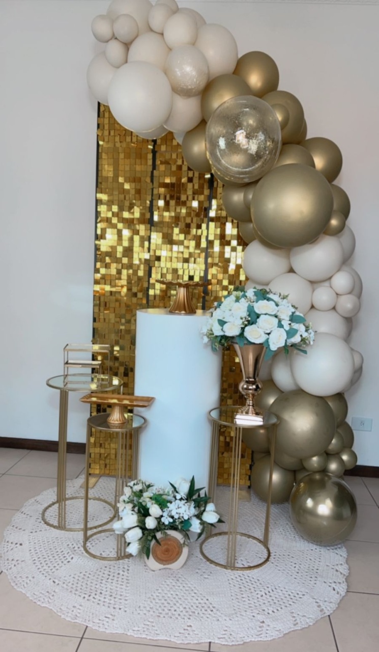 Composição Shaimmer Dourado - Mesas de Luxo Mod 3 - TudFestas