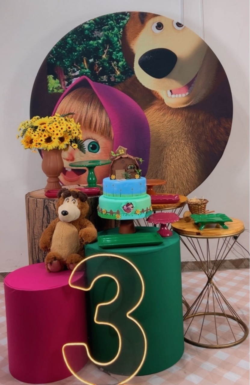 Kit Diamante Masha E Urso - Modelo 2 - TudFestas