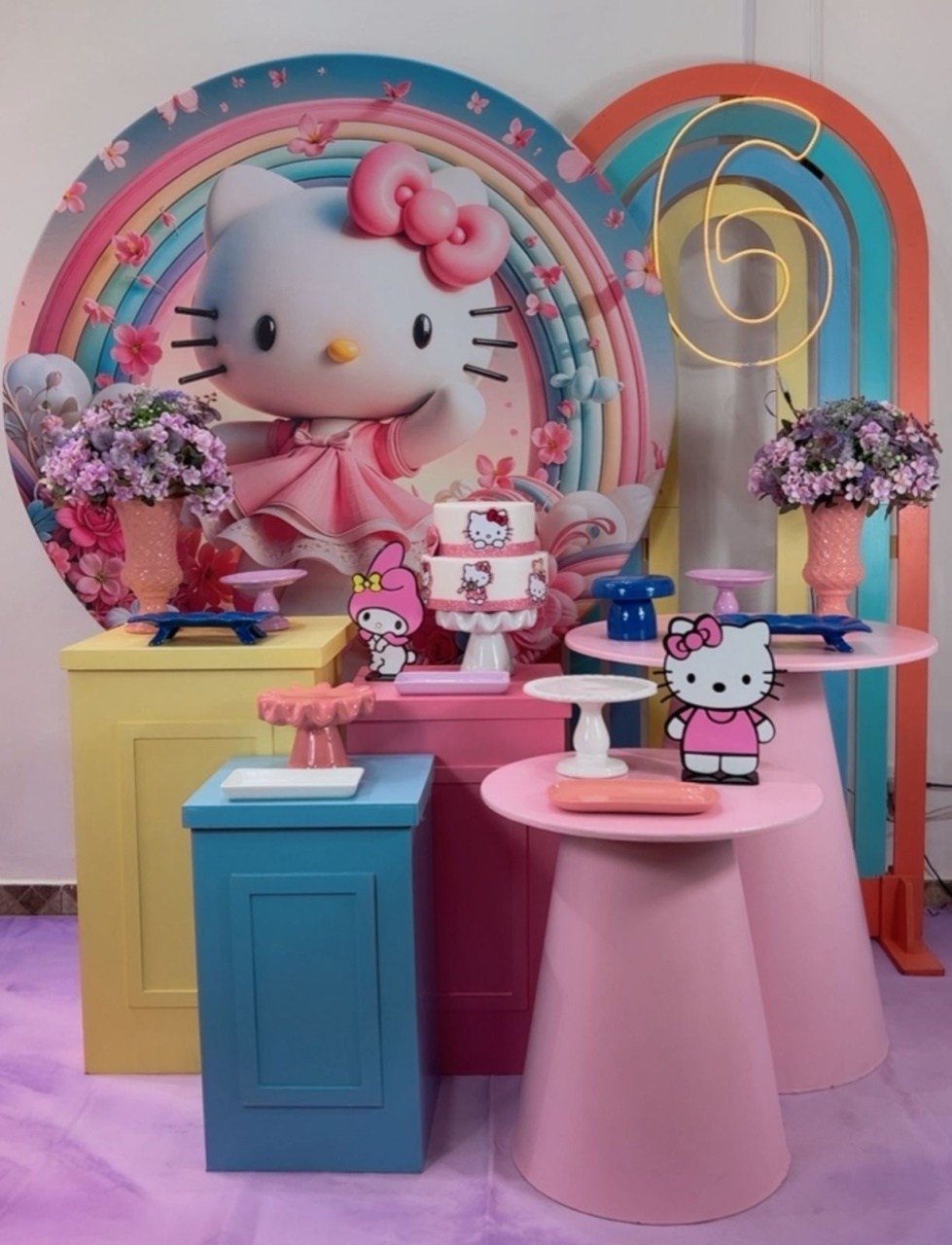 Hello Kitty Rosa Composição - Modelo 3 - TudFestas