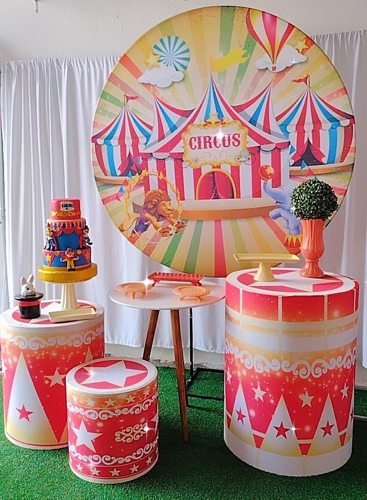 Kit Prata Circo Vermelho - TudFestas