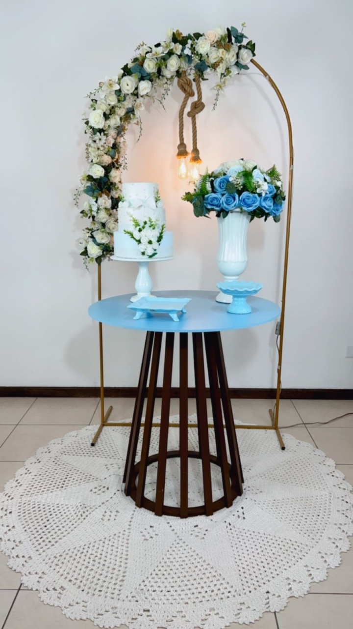 Composição Azul Com Rose -  Modelo 8 - TudFestas