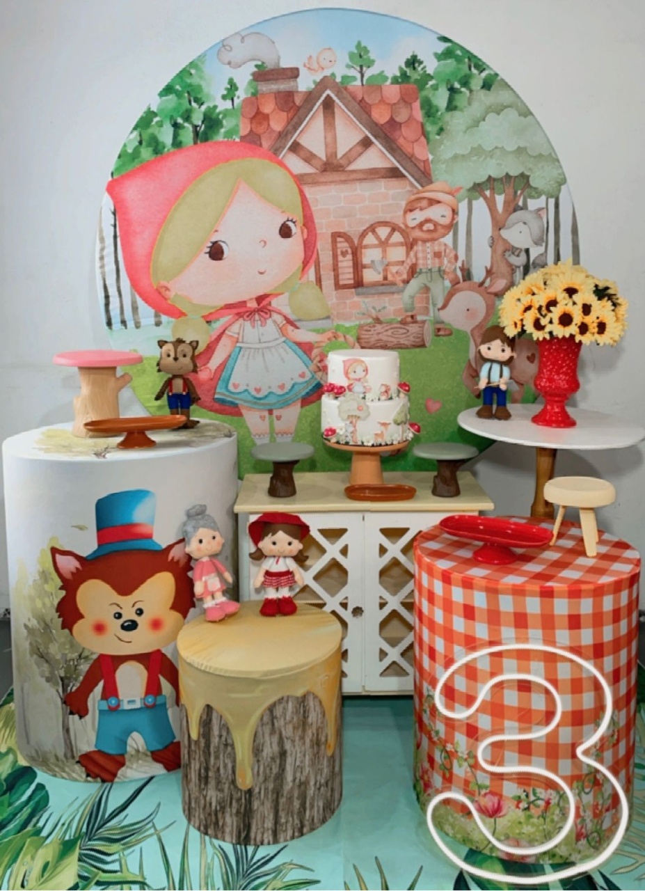 Kit Diamante Chapeuzinho Vermelho - Modelo 2 Mod 2 - TudFestas