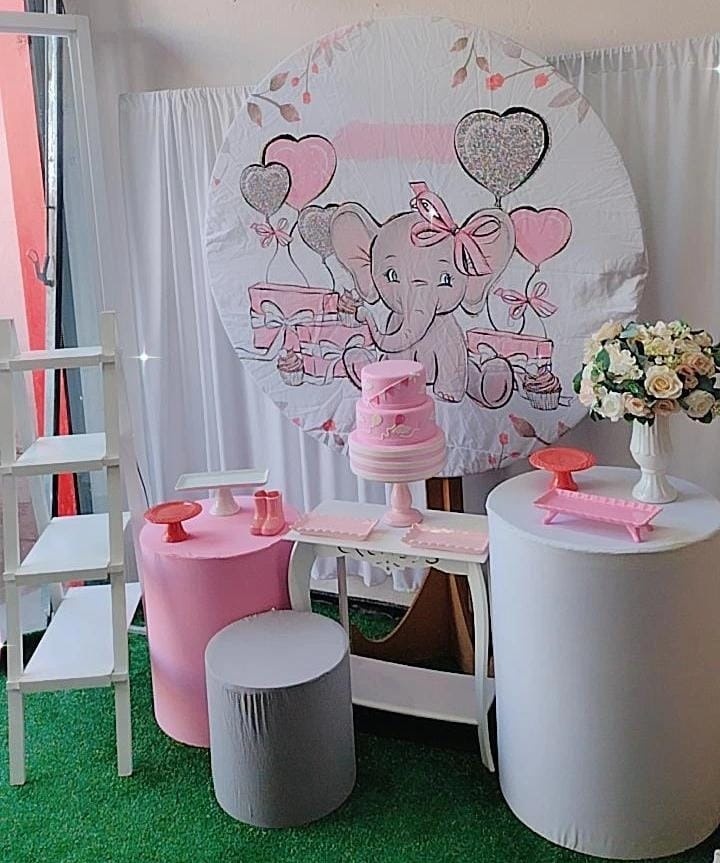 Kit Ouro Elefantinho Rosa - TudFestas