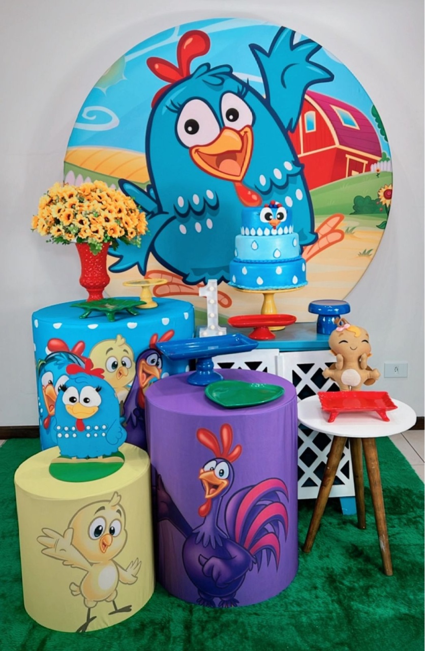 Kit Ouro Galinha Pintadinha Azul  - TudFestas