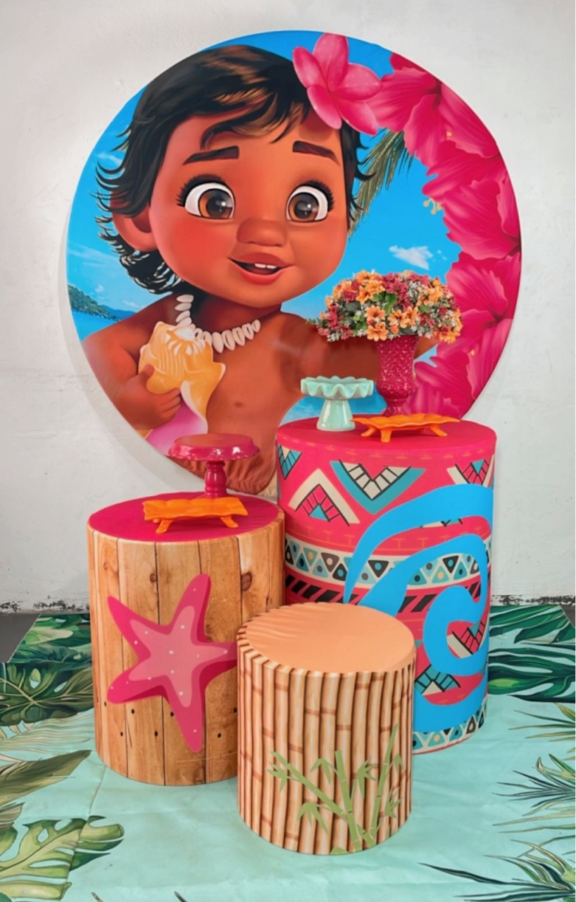 Kit Bronze Baby Fundo Rosa  - TudFestas