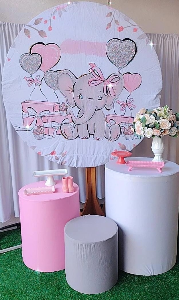 Kit Bronze Elefantinho Rosa - TudFestas