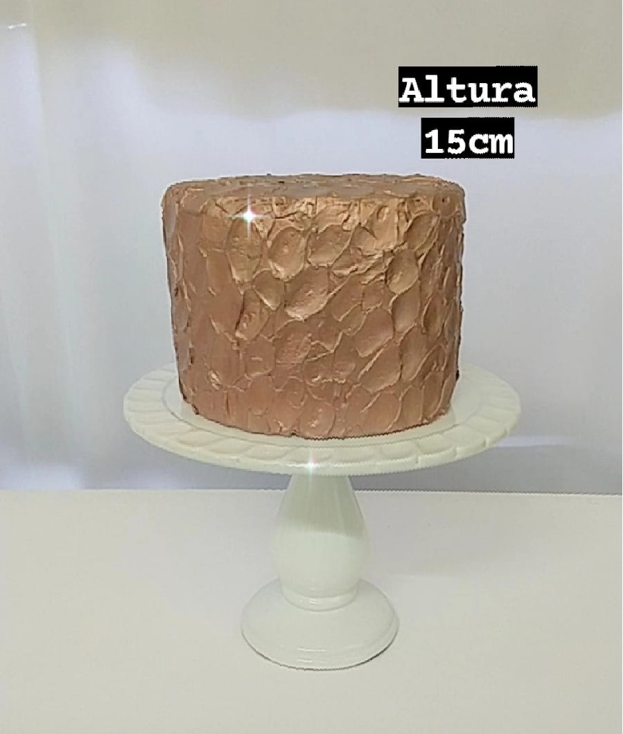 Bolo Fake Rose 1 Andar  Espatulado - TudFestas
