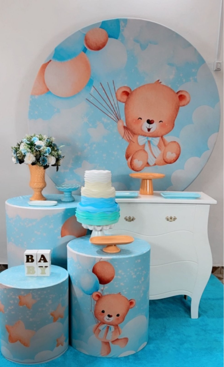 Kit Prata Ursinho Baby  - TudFestas