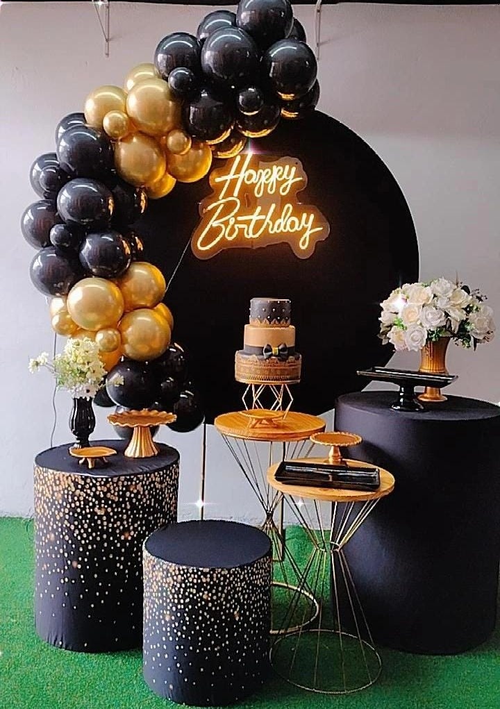Kit Diamante Gliter Preto Com Dourado - TudFestas